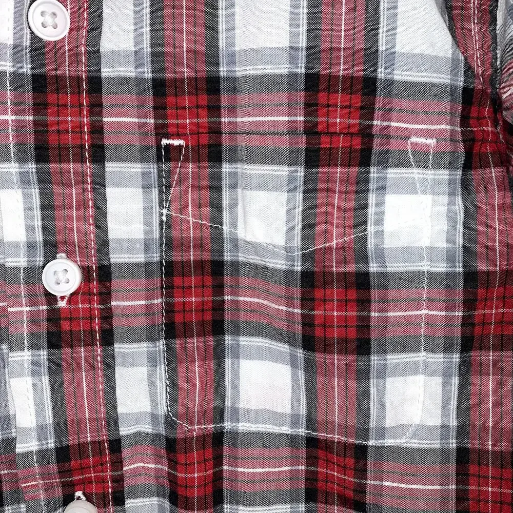 The Children's Place Plaid Button-Up Long Sleeve Tops Size: Medium 7/8 Girls